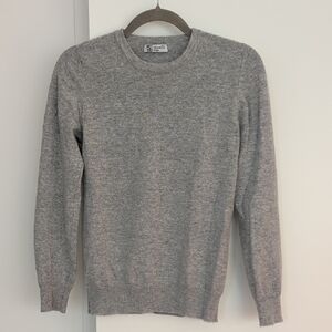 Johnstons of Elgin Light Gray Crewneck Sweater